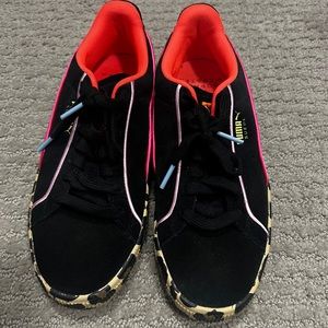 Puma suede Sophia Webster collection with cheetah print bottoms